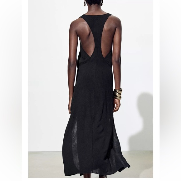Zara Black Asymmetrical Dress - Picture 3 of 14
